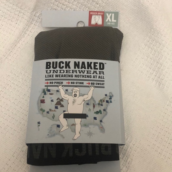 BUCK NAKED Other - NEW BUCK NAKED BUNDLE OF TWO MEN BOXER BRIEFS SIZE X-LARGE (40-42)